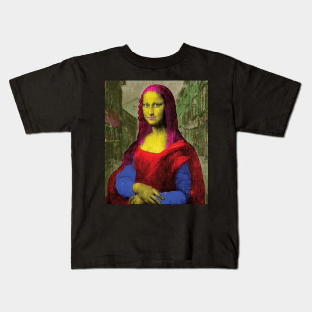 Mona Lisa Street Art Kids T-Shirt by McNutt